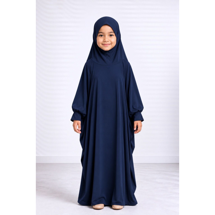 Robe de prière enfant 1177 bleu marine