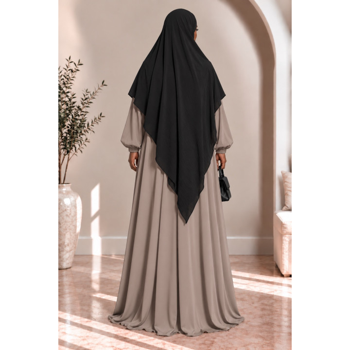 Khimar 1voile tissu jazz 334 - Noir
