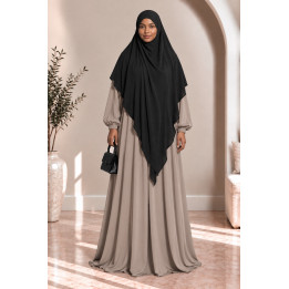 Khimar 1voile tissu jazz 334 - Noir