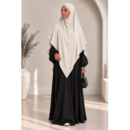 Khimar en jazz 334 - blanc cassé