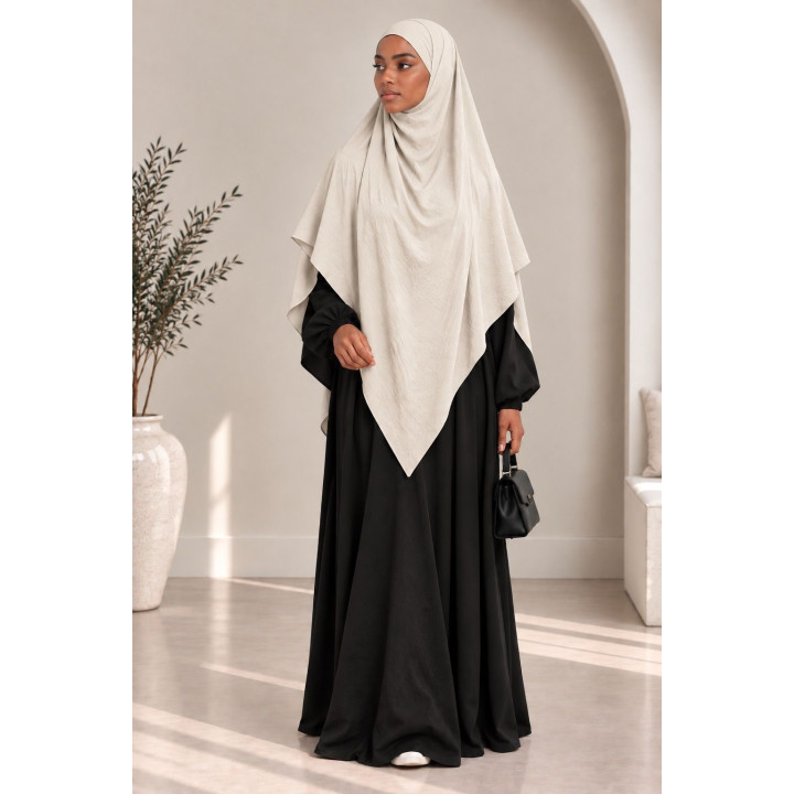 Khimar en jazz 334 - blanc cassé