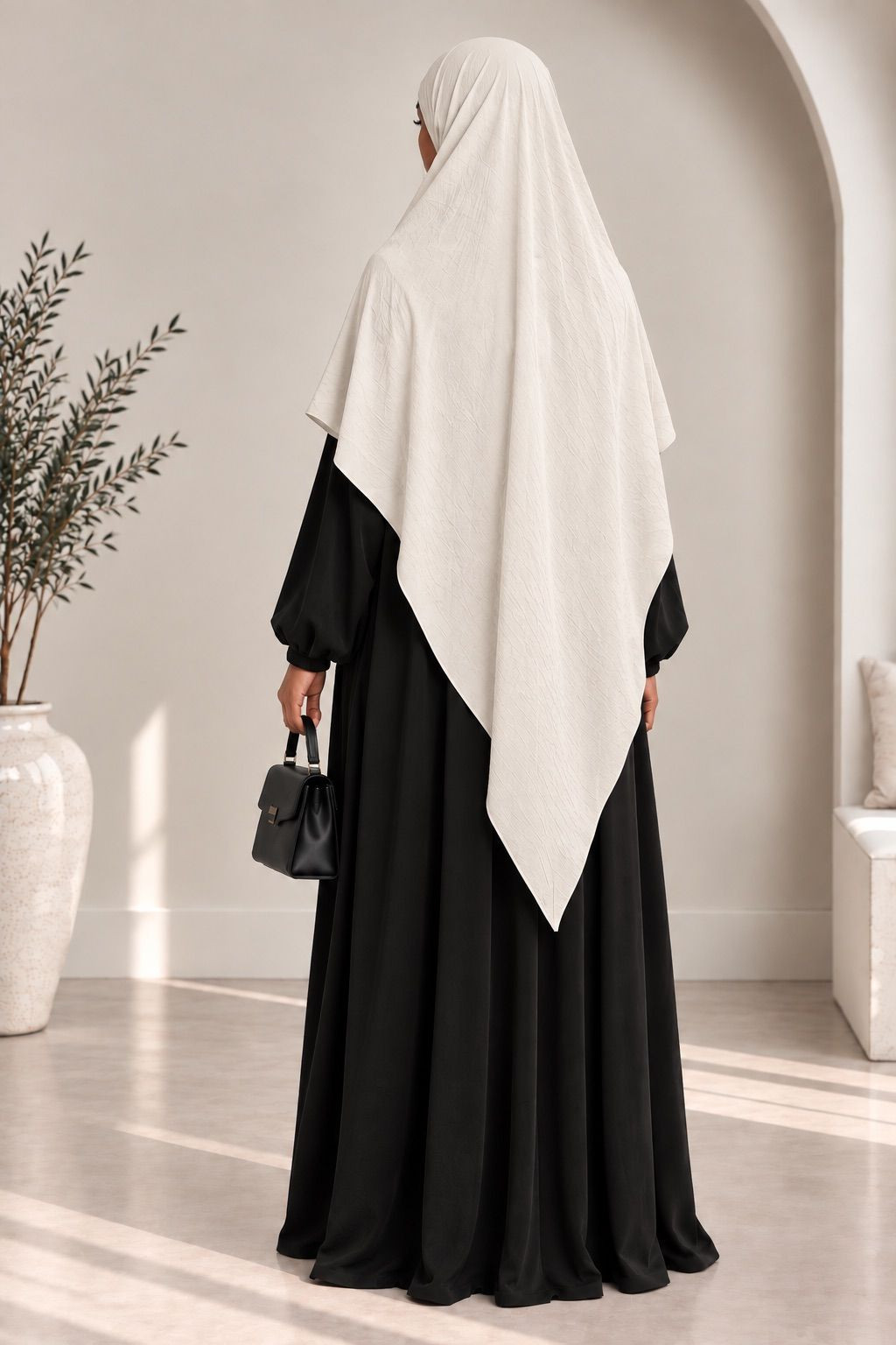 Khimar en jazz 334 - blanc cassé
