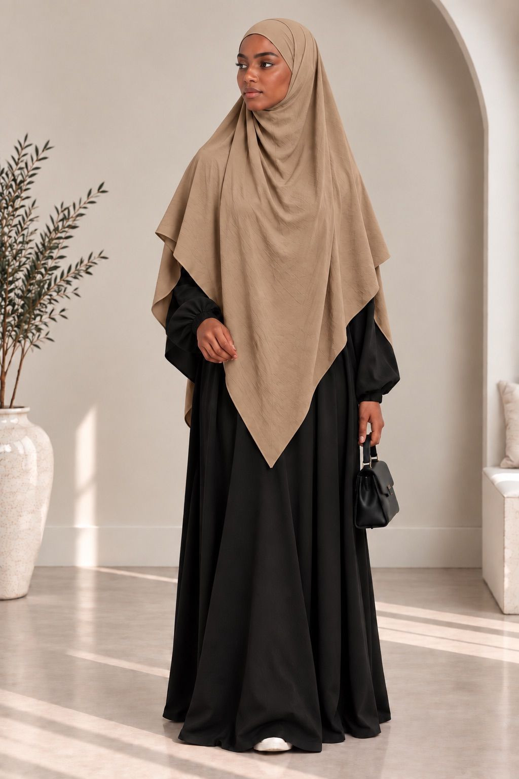 Khimar en jazz 334 - camel clair