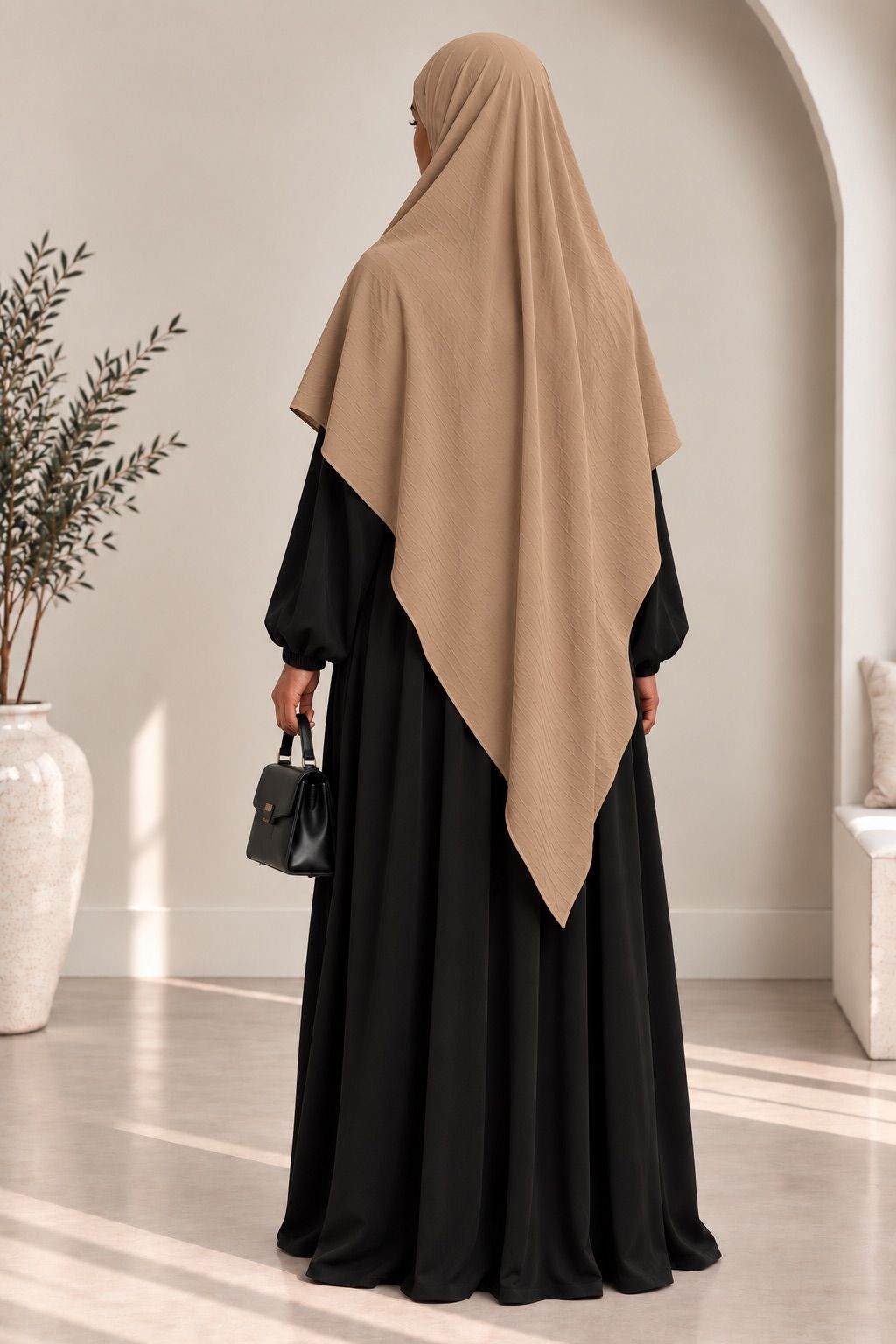 Khimar en jazz 334 - camel clair