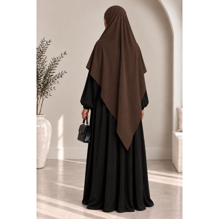 Khimar en jazz 334 - marron chocolat