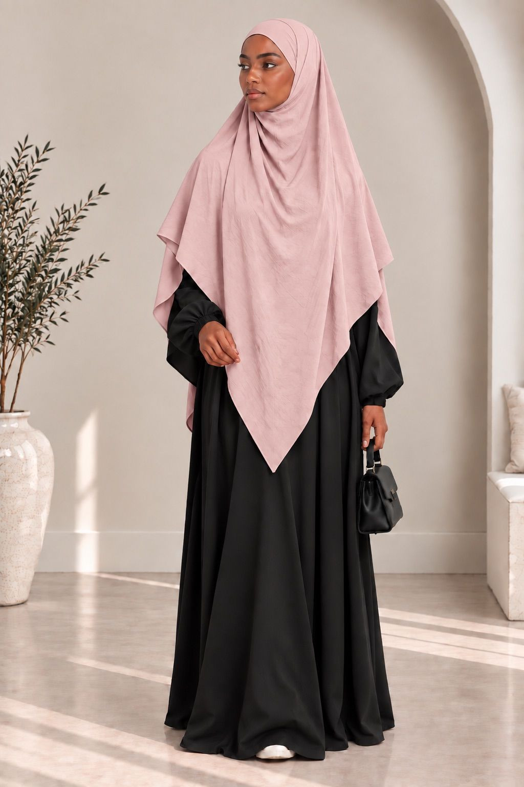 Khimar en jazz 334 - rose clair