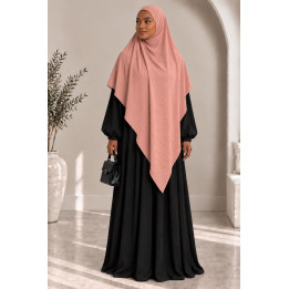 Khimar en jazz 334 - rose saumon