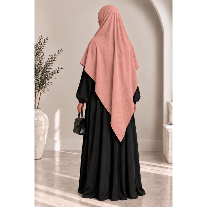 Khimar en jazz 334 - rose saumon