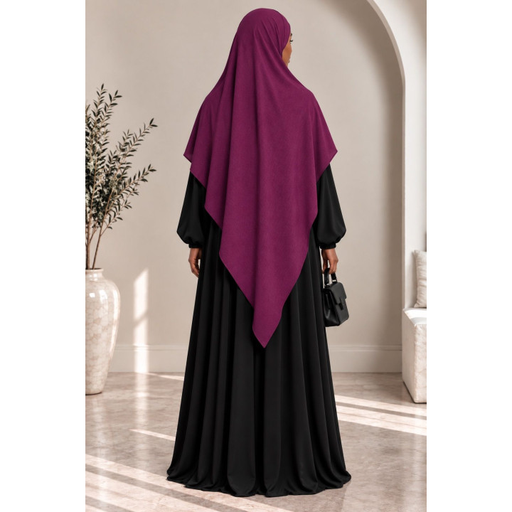Khimar en jazz 334 - violet prune