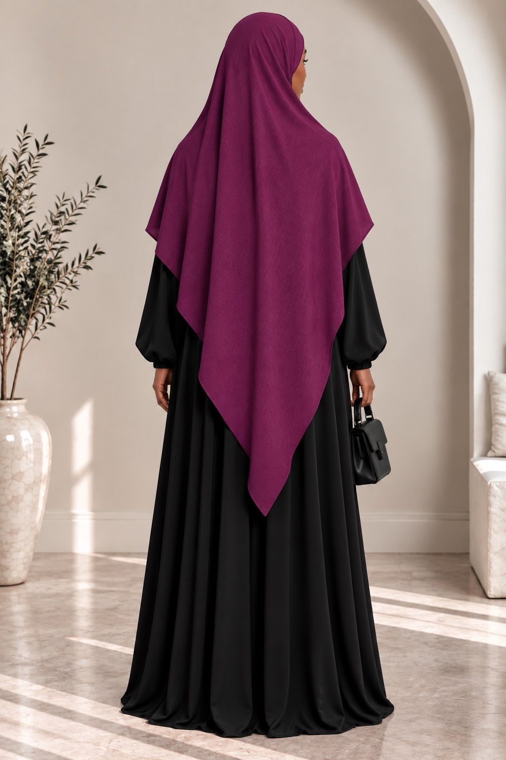 Khimar en jazz 334 - violet prune