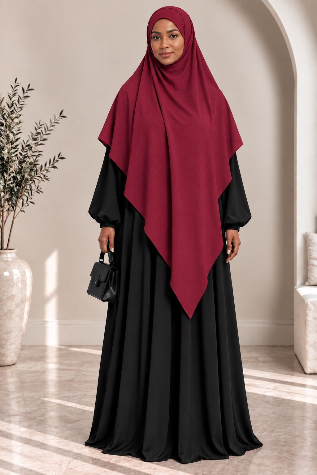 Khimar en jazz 334 - rouge