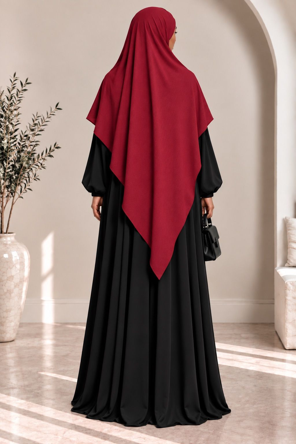 Khimar en jazz 334 - rouge