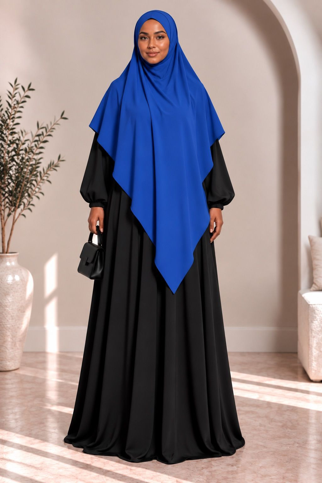 Khimar en jazz 334 - bleu roi