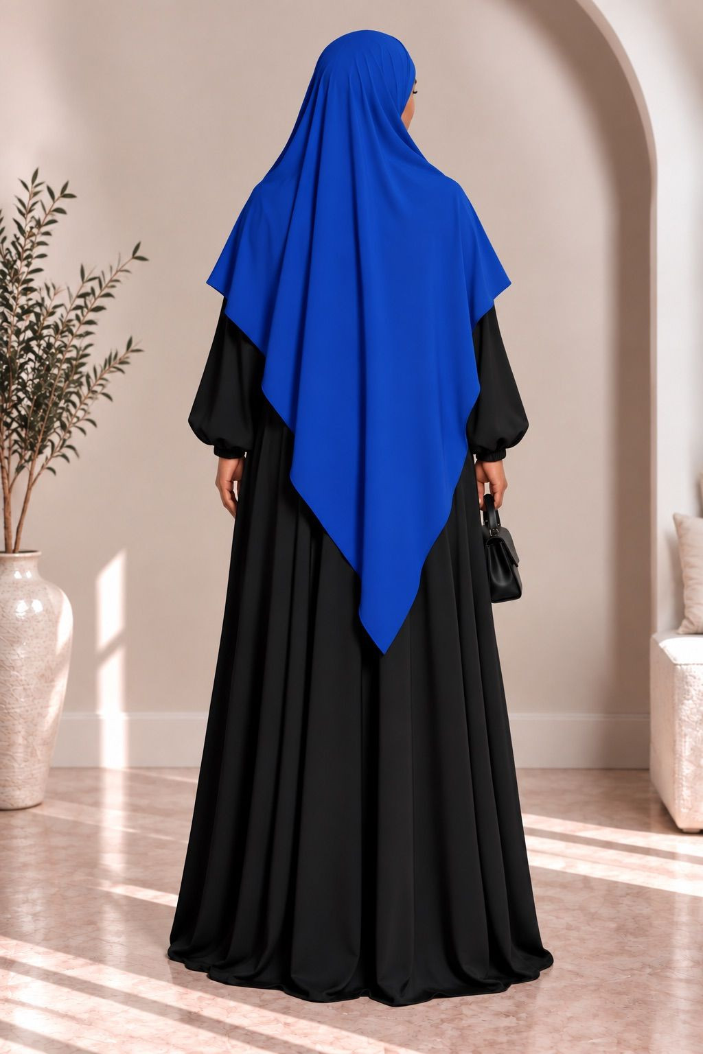 Khimar en jazz 334 - bleu roi