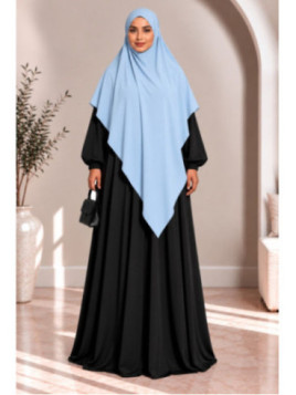 Khimar en jazz 334 - bleu ciel