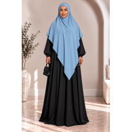 Khimar en jazz 334 - bleu jean