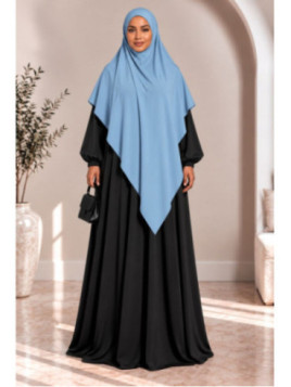 Khimar en jazz 334 - bleu jean