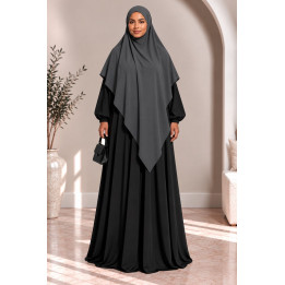 Khimar en jazz 334 - gris foncé