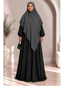 Khimar en jazz 334 - gris...