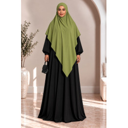 Khimar en jazz 334 - vert pistache
