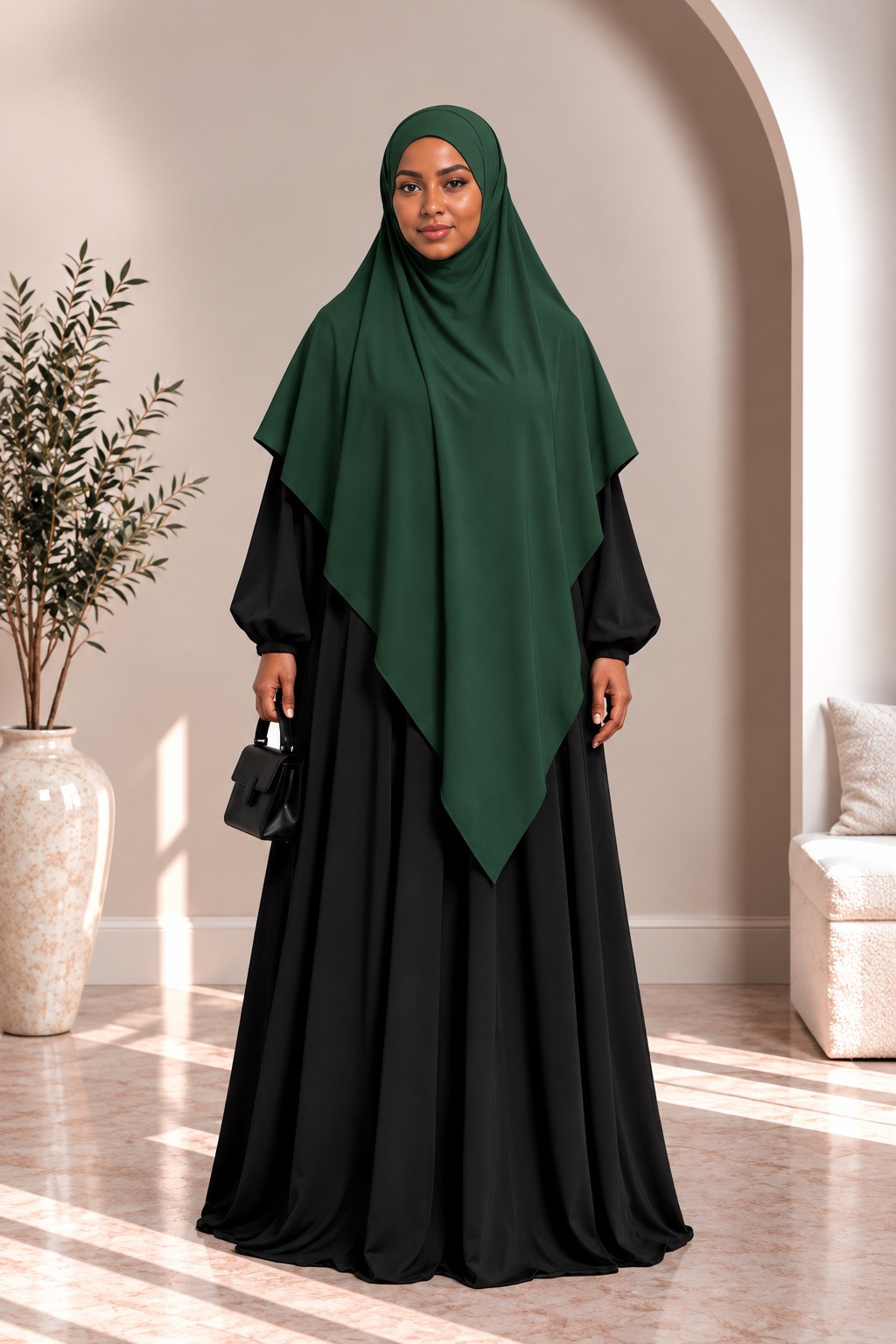 Khimar en jazz 334 - vert sapin