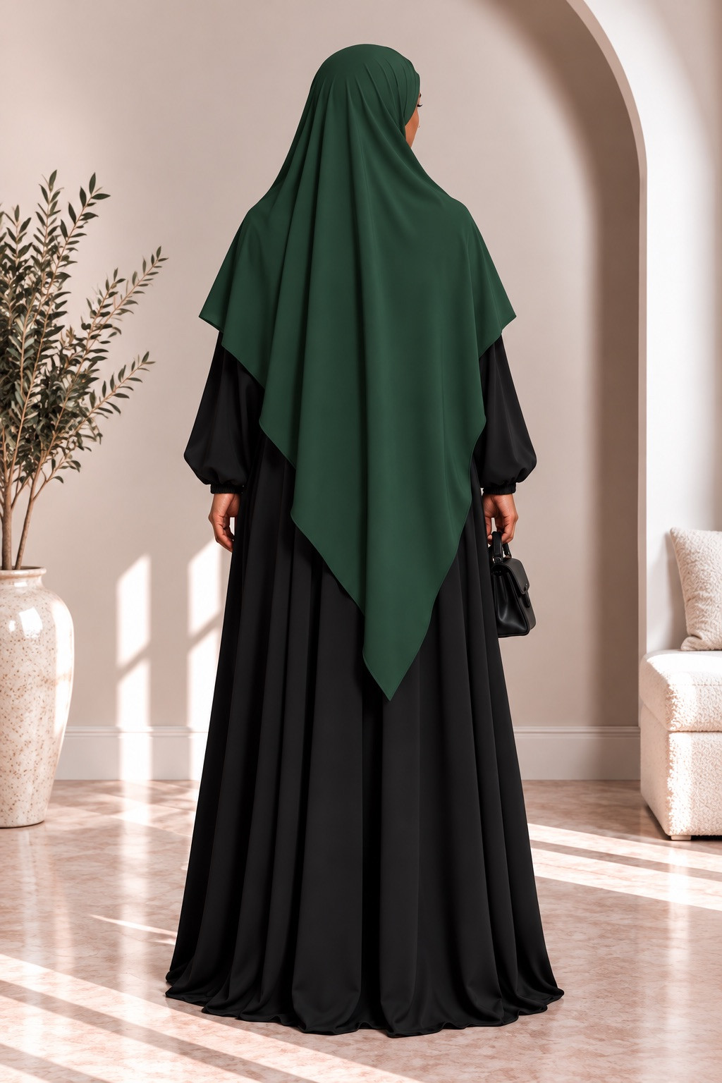 Khimar en jazz 334 - vert sapin