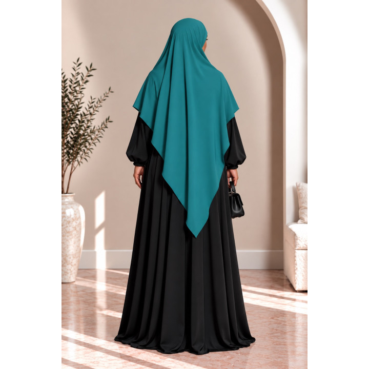 Khimar en jazz 334 - vert bleuté
