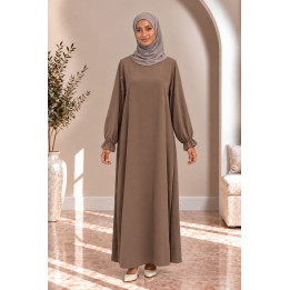 Abaya simple 390 - marron clair