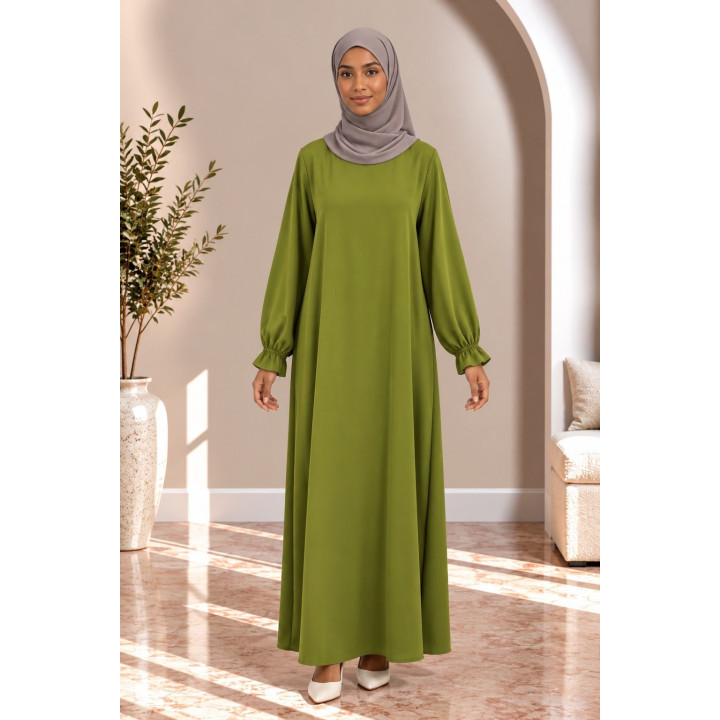 Abaya simple 390 - vert olive