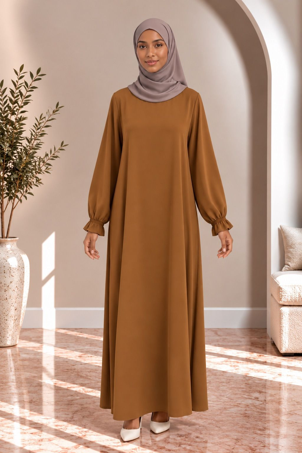 Abaya simple 390 - camel