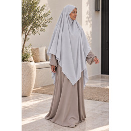 Maxi khimar soie de médine 400 - gris clair