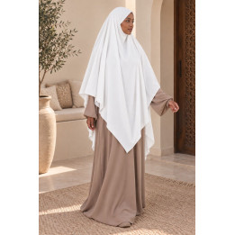Maxi khimar soie de médine 400 - blanc