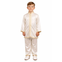 Jabador enfant 3 pièces - Tenue de circoncision enfant - Crème