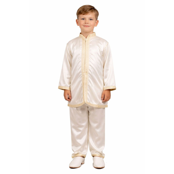 Jabador enfant 3 pièces - Tenue de circoncision enfant - Crème