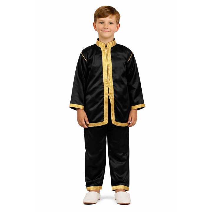 Jabador enfant 3 pièces - Tenue de circoncision enfant - Noir