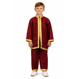 Jabador enfant 3 pièces - Tenue de circoncision enfant - Grenat