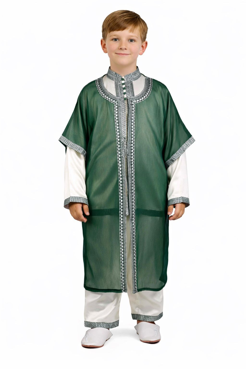 Jabador enfant 3 pièces - Tenue de circoncision enfant - Vert