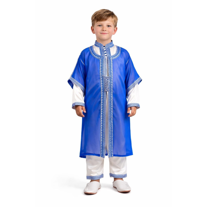 Jabador enfant 3 pièces - Tenue de circoncision enfant - bleu