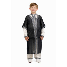 Jabador enfant 3 pièces - Tenue de circoncision enfant - bleu