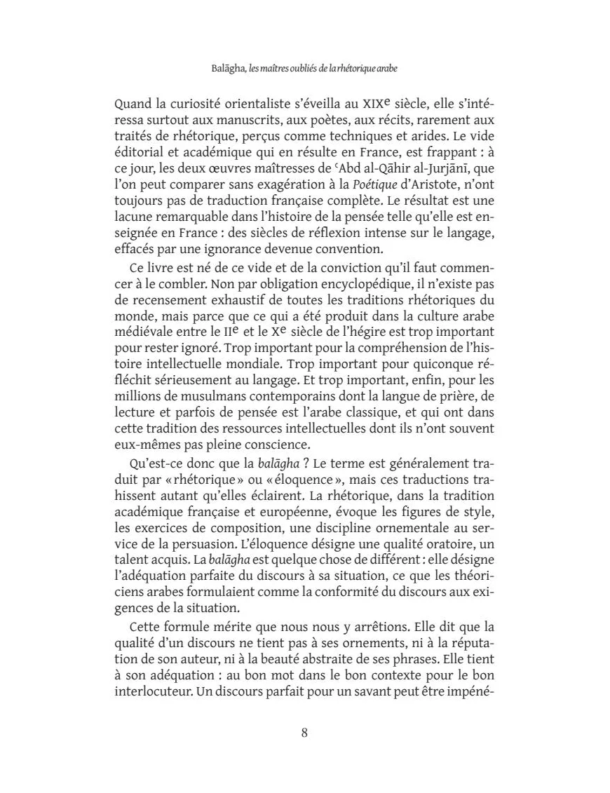 Balagha : les maîtres oubliés de la rhétorique arabe - Gunther Levrard - Héritage