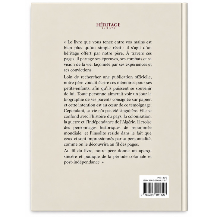 Tahar Gaïd : souvenirs et impressions d'une vie heureuse malgré les peines - Héritage