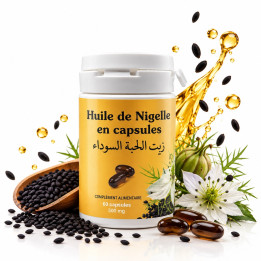 Huile de nigelle en capsules - 60 capsules pour une cure - Orientica