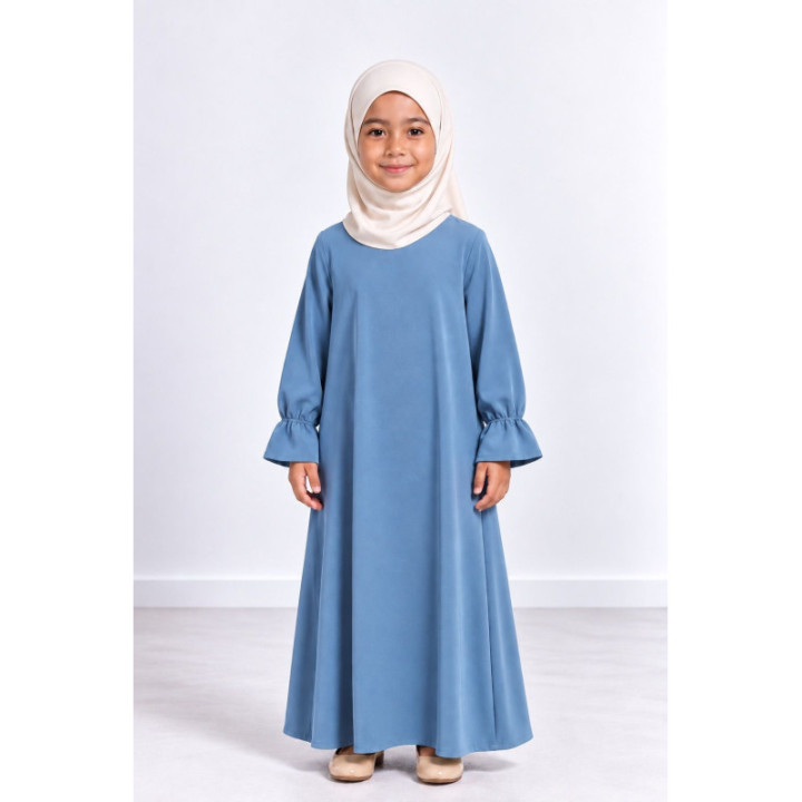 Abaya enfant 443 - bleu jean