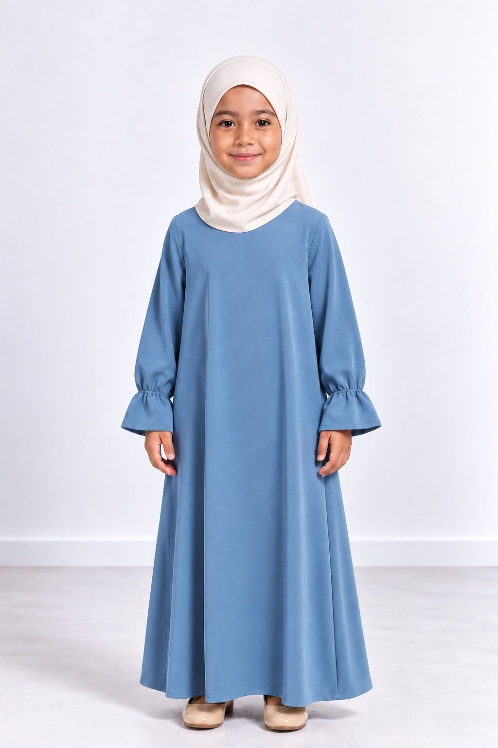 Abaya enfant 443 - bleu jean