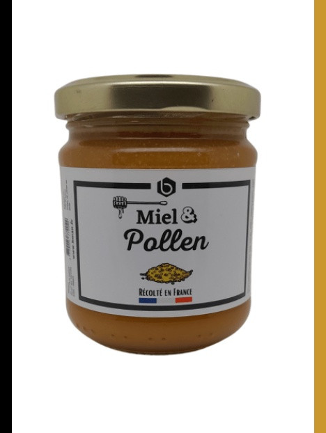Pot de miel et pollen 250 g, Bee Miel