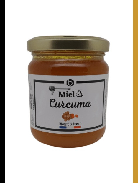 Pot de miel et curcuma 250 g, Bee Miel