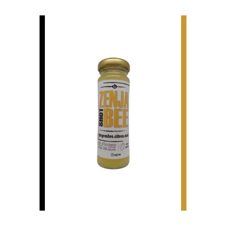 Bouteille du shot Zenjabee 100 ml, gingembre, miel et citron