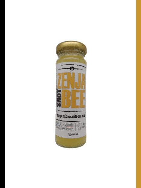 Bouteille du shot Zenjabee 100 ml, gingembre, miel et citron