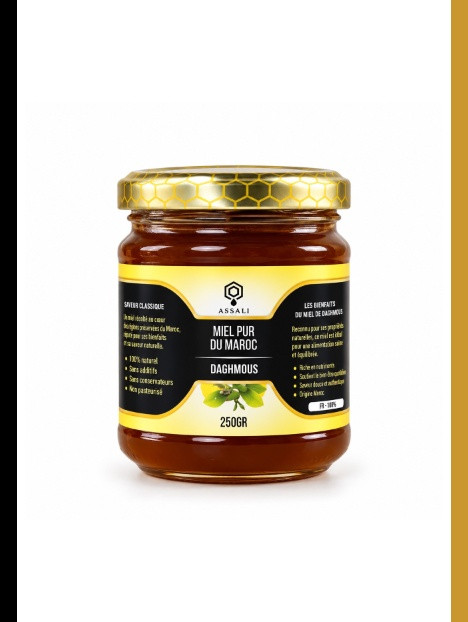 Pot de miel d'euphorbe daghmous 250 g, Assali