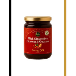 Pot de miel au gingembre, ginseng et guarana 250 g, Chifa
